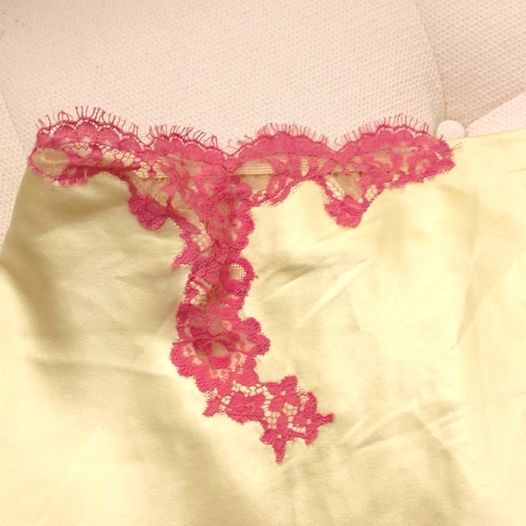 Saks Fifth Avenue silk slip w/ lace - Picture 2 of 4